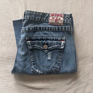 Joey Distressed Jeans Wide Leg